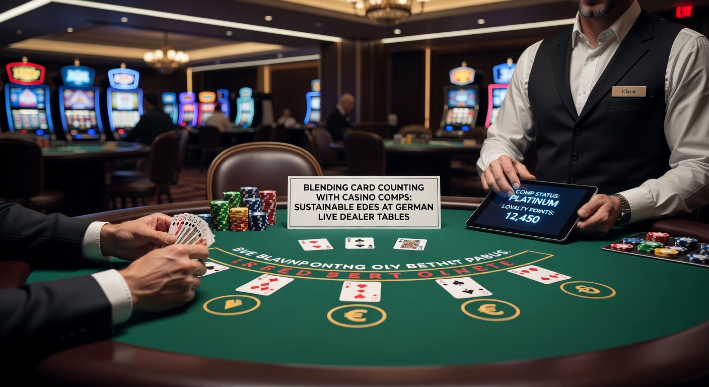 Live-Dealer-Blackjack-Tisch mit Karten und Chips in einem deutschen Online-Casino